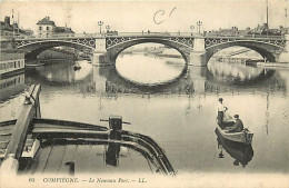 60 - Compiègne - Le Nouveau Port - Animée - Oblitération Ronde De 1910 - CPA - Voir Scans Recto-Verso - Compiegne
