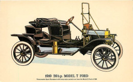 Automobiles - 1910 20h.p. Model T Ford - Illustration - Reproduced From An Original Fine Art Lithograph By Prescott-Pick - Passenger Cars