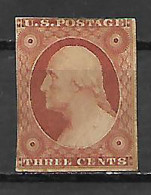 ESTADOS UNIDOS 1851-56 J.WASHINGTON 3 C.( CON CHARNELA ) - Unused Stamps