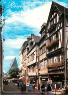 76 - Rouen - Vieilles Maisons Normandes  Rue Du Gros Horloge. Au Fond  L'église Sainte-Jeanne D'Arc - CPM - Voir Scans R - Rouen