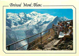 74 - Chamonix - Mont-Blanc - Le Massif Du Mont-Blanc Vu Du Brévent - Flamme Postale - CPM - Voir Scans Recto-Verso - Chamonix-Mont-Blanc