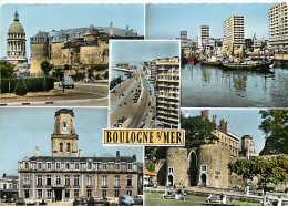 62 - Boulogne Sur Mer - Multivues - Bateaux - Automobiles - Mention Photographie Véritable - CPSM Grand Format - Voir Sc - Boulogne Sur Mer