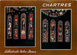 28 - Chartres - Cathédrale Notre Dame - Multivues - Vitraux Religieux - CPM - Voir Scans Recto-Verso - Chartres