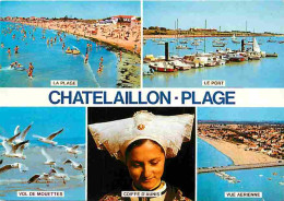 17 - Chatelaillon-Plage - Multivues - Scènes De Plage - Folklore - Vol De Mouettes - Bateaux - Flamme Postale De Mauze S - Châtelaillon-Plage