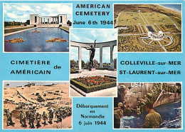 14 - Colleville Sur Mer - Saint Laurent Sur Mer - Omaha Beach - Le Cimetière Et Le Mémorial  Américain - Multivues - Car - Other & Unclassified