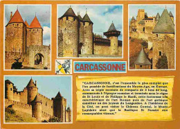11 - Carcassonne - La Cité Médiévale - Multivues - Blasons - CPM - Voir Scans Recto-Verso - Carcassonne
