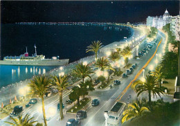 06 - Nice - La Promenade Des Anglais - Vue De Nuit - Automobiles - CPM - Carte Neuve - Voir Scans Recto-Verso - Andere & Zonder Classificatie