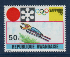 Rwanda, **, Yv 445, Mi 481A, SG 450, JO Sapporo 72, Saut à Ski, - Ski