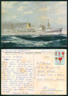 BARCOS SHIP BATEAU PAQUEBOT STEAMER [ BARCOS # 05174 ] - PORTUGAL COMPANHIA COLONIAL NAVEGAÇÃO PAQUETE PATRIA 6-967 - Dampfer