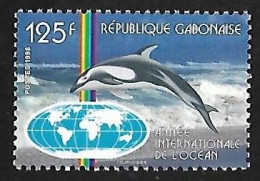 Gabon - 1998 - Dolphins - Yv 967 - Dolphins