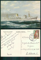 BARCOS SHIP BATEAU PAQUEBOT STEAMER [ BARCOS # 05177 ] - PORTUGAL COMPANHIA COLONIAL NAVEGAÇÃO PAQUETE PATRIA 5-968 - Steamers