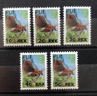 FIJI 2023 Birds Fantail Surcharges 1c - 5c MNH - Other & Unclassified
