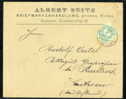 HUNGARY BUDAPEST Nice Briefmarkenhandlung , Stamp Seller Cover To Germany - Lettres & Documents