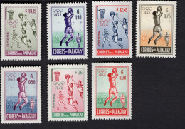 2040626534  1960 SCOTT  556 - 559 + C262 - C264 (XX) POSTFRIS MINT NEVER HINGED - OLYMPIC GAMES 1960 - Paraguay