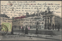 CPA CARTE POSTALE BELGIQUE BRUXELLES PLACE DES MARTYRS 1907 - Other & Unclassified