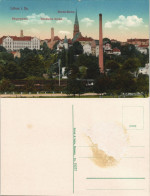 Ansichtskarte Löbau Bürgerschule, Wendische Kirche Fabrik 1913 - Loebau