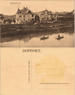 Postcard Dux Duchcov Ruderer - Fluß, Villen 1913 - Tchéquie