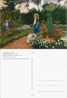 Worpsweder Kunstkarte Otto Modersohn Garten Mit Glaskugel Und Elsbeth 2000 - Peintures & Tableaux