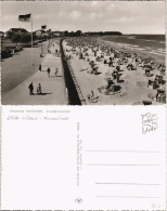 Ansichtskarte Travemünde-Lübeck Strand Belebt & Strandpromenade 1960 - Autres & Non Classés