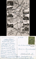 Ansichtskarte .Niedersachsen Jugendherbergen Im Harz Landkarte Ansichten 1960 - Autres & Non Classés