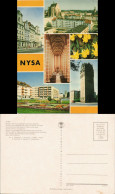 Postcard Neisse (Neiße) Nysa Mehrbild-AK Strassen Und Gebäude 1987 - Schlesien