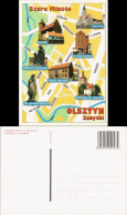 Postcard Allenstein Olsztyn Landkarten AK 2000 - Ostpreussen