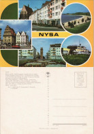Postcard Neisse (Neiße) Nysa Mehrbild-AK 5 Ansichten 1988 - Schlesien