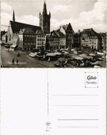 Ansichtskarte Trier Marktplatz Markttreiben 1968 - Trier