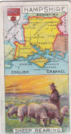 Hampshire - Counties & Their Industries 1914 / 15  - Players Cigarette Cards - Antique - County Map - Player's
