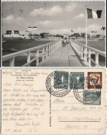 St. Peter-Ording Seebrücke Zur Sandbank 1961   Mit Guter Misch-Frankatur - Other & Unclassified