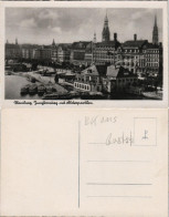 Ansichtskarte Hamburg Jungfernstieg, Alsterpavillon 1936 - Autres & Non Classés