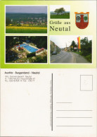 Ansichtskarte Neutal Mehrbild-AK Panorana, Freibad, Strasse, Wappen 1980 - Sonstige & Ohne Zuordnung