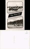 Ansichtskarte Wyk (Föhr) 2 Bild Landungsbrücke, Strand 1961 - Other & Unclassified