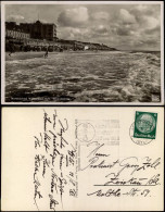 Ansichtskarte Westerland-Sylt Strandpartie - Hotel 1935 - Altri & Non Classificati