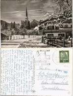 Ansichtskarte Bad Wiessee Stadtteilansicht Ortspartie Verschneit 1962 - Bad Wiessee