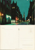 Danzig Gdańsk/Gduńsk Ulica Dluga Strassen Ansicht Mit Nacht-Beleuchtung 1989 - Danzig