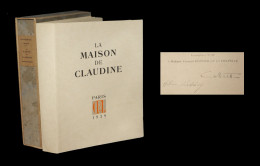 [ENVOI DEDICACE] COLETTE / PERDRIAT (Hélène, Ill. De) - La Maison De Claudine. 1/130 Japon. - Gesigneerde Boeken