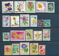 Flowers: Set 20 Stamps, Used, Hinged (#012) - Autres & Non Classés