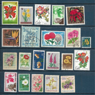 Flowers: Set 20 Stamps, Used, Hinged (#001) - Other & Unclassified