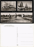 Ansichtskarte Wremen Strandhalle, Fischerboote, Strandleben 1964 - Other & Unclassified