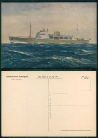 BARCOS SHIP BATEAU PAQUEBOT STEAMER [ BARCOS # 05188 ] - PORTUGAL COMPANHIA COLONIAL NAVEGAÇÃO PAQUETE N/M UIGE 6-8-954 - Dampfer