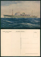 BARCOS SHIP BATEAU PAQUEBOT STEAMER [ BARCOS # 05190 ] - PORTUGAL COMPANHIA COLONIAL NAVEGAÇÃO PAQUETE N/M UIGE 14-8-954 - Steamers