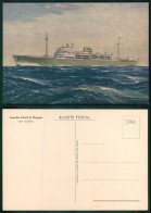 BARCOS SHIP BATEAU PAQUEBOT STEAMER [ BARCOS # 05192 ] - PORTUGAL COMPANHIA COLONIAL NAVEGAÇÃO PAQUETE N/M UIGE 14-8-954 - Steamers