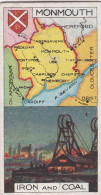 Monmouthshire - Counties & Their Industries 1914 / 15  - Players Cigarette Cards - Antique - County Map - Player's