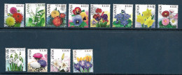 Flowers: Set 12 Stamps, Used, Hinged (#006) - Other & Unclassified