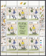 IRLAND 712-713, Kleinbogen, Postfrisch **, Fußball-Weltmeisterschaft, Italien 1990 - Blocs-feuillets