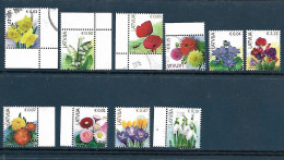 Flowers: Set 10 Stamps, Used, Hinged (#005) - Sonstige & Ohne Zuordnung