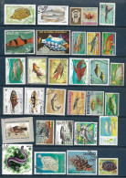 Fish: Set 30 Stamps, Used, Hinged (#003) - Fische