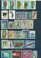 Fish: Set 29 Stamps, Used, Hinged (#004) - Pesci