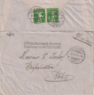 Brief  Delémont - Basel  (rückseitig Frankiert)      1910 - Covers & Documents